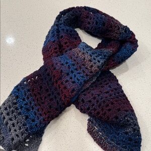 Elegant Multicolor Hand Knit Scarf